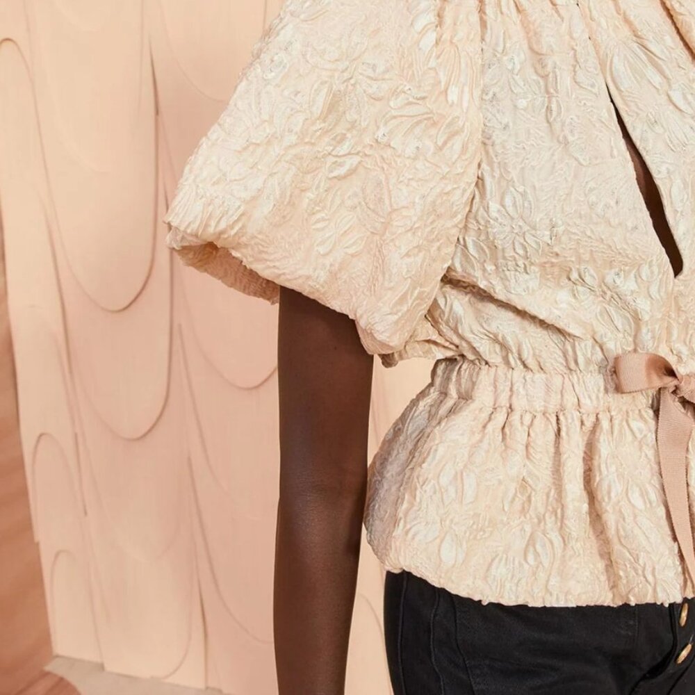 NWOT ULLA JOHNSON Mirabelle Top in Peony XS $490 - Picture 3 of 8